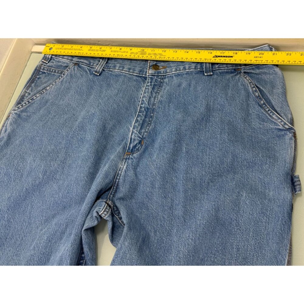 Carhartt Carpenter Jeans Men's 42X32 Loose Fit Straight Leg Denim Dungaree Y2K - Picture 6 of 12